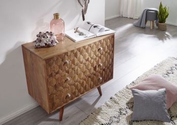 Kommode Akazie 88x42x75 natur lackiert MOSAYK #107