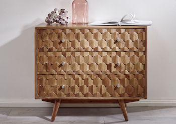 Kommode Akazie 88x42x75 natur lackiert MOSAYK #107