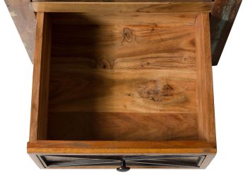 Kommode Altholz 55x45x122 mehrfarbig lackiert NATURE OF SPIRIT #129