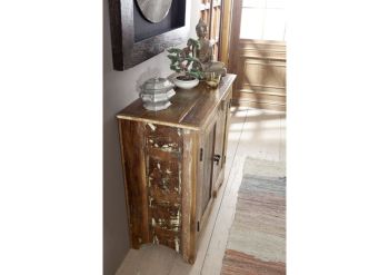 Kommode Altholz 90x40x85 mehrfarbig lackiert NATURE OF SPIRIT #19