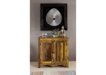 Kommode Altholz 90x40x85 mehrfarbig lackiert NATURE OF SPIRIT #19