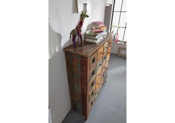 Kommode Altholz 125x40x150 mehrfarbig lackiert NATURE OF SPIRIT #60