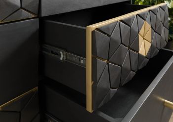 Sideboard Mango 122x40x77 grau geölt DIAMOND #109