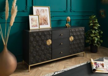 Sideboard Mango 146x40x77 grau geölt DIAMOND #122