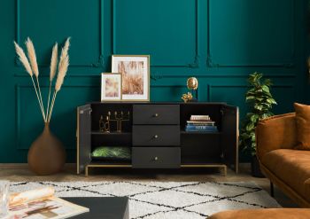 Sideboard Mango 146x40x77 grau geölt DIAMOND #122