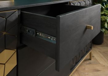 Sideboard Mango 146x40x77 grau geölt DIAMOND #122