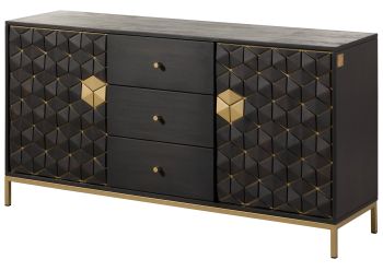 Sideboard Mango 146x40x77 grau geölt DIAMOND #122