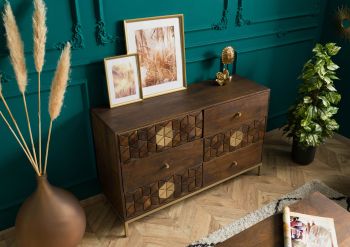 Sideboard Mango 122x40x77 braun geölt DIAMOND #209