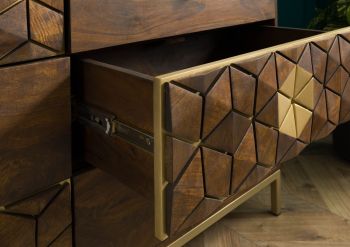 Sideboard Mango 122x40x77 braun geölt DIAMOND #209