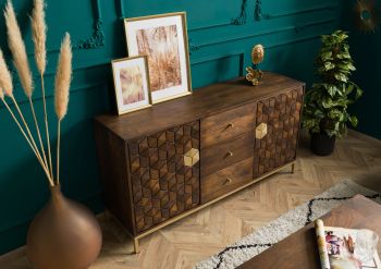 Sideboard Mango 146x40x77 braun geölt DIAMOND #222