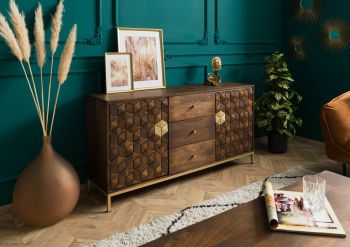 Sideboard Mango 146x40x77 braun geölt DIAMOND #222