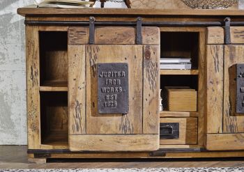 Sideboard Mango 128x45x70 natur lackiert RAILWAY #102