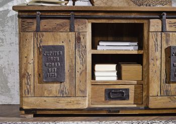 Sideboard Mango 128x45x70 natur lackiert RAILWAY #102