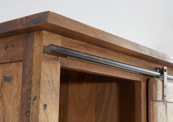Schrank Mango 100x60x190 natur lackiert RAILWAY #116