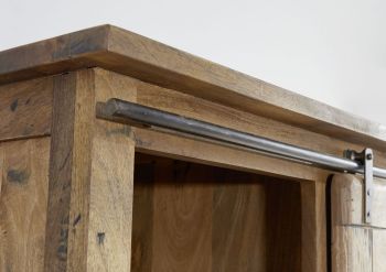Schrank Mango 100x60x190 natur lackiert RAILWAY #116