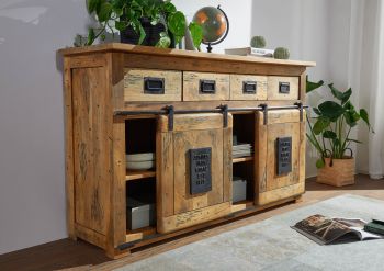 Sideboard Mango 150x45x90 natur lackiert RAILWAY #120