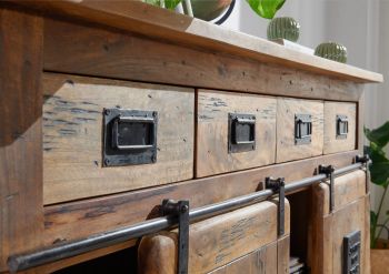 Sideboard Mango 150x45x90 natur lackiert RAILWAY #120
