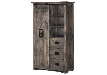 Schrank Mango 100x45x175 grau lackiert RAILWAY #214