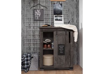 Kommode Mango 75x36x90 grau lackiert RAILWAY #253