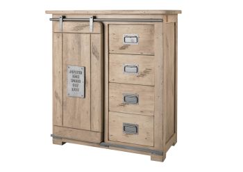 Kommode Mango 90x45x100 whitewash lackiert RAILWAY #303
