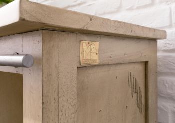 Schrank Mango 90x45x150 whitewash lackiert RAILWAY #313