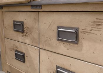Schrank Mango 90x45x150 whitewash lackiert RAILWAY #313