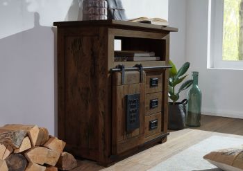 Kommode Mango 80x45x85 braun lackiert RAILWAY #410