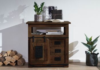 Kommode Mango 80x45x85 braun lackiert RAILWAY #410