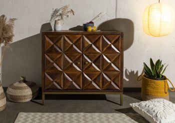 Sideboard Mango 94x46x86 braun lackiert STILMÖBEL #125