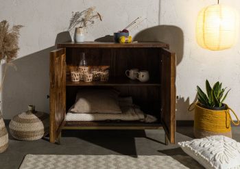 Sideboard Mango 94x46x86 braun lackiert STILMÖBEL #125
