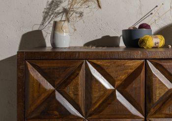 Sideboard Mango 94x46x86 braun lackiert STILMÖBEL #125