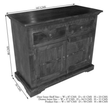 Kommode Akazie 107x50x88 nougat lackiert OXFORD #424