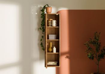 Hängeschrank Akazie 33x33x115 natur lackiert MARRAKESCH #120