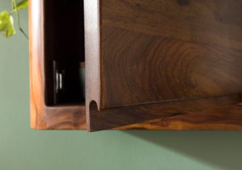 Hängeschrank Sheesham 50x35x65 walnuss lackiert TORONTO #318