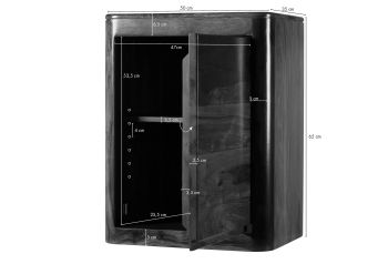 Hängeschrank Sheesham 50x35x65 walnuss lackiert TORONTO #318