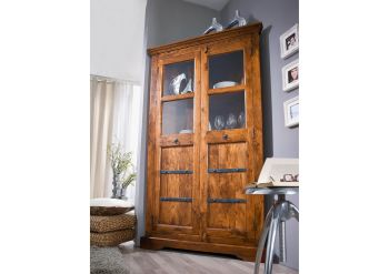 Eckschrank Akazie 108x57x183 honig lackiert OXFORD #0410