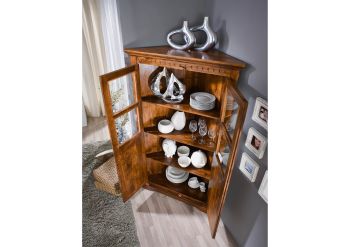 Eckschrank Akazie 108x57x183 honig lackiert OXFORD #0410