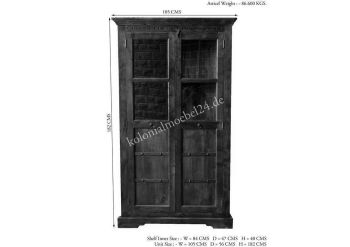 Eckschrank Akazie 108x57x183 honig lackiert OXFORD #0410