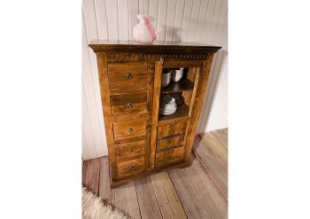 Vitrine Akazie 95x45x147 honig  lackiert OXFORD #0417
