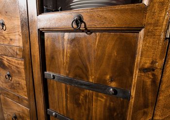 Vitrine Akazie 95x45x147 honig  lackiert OXFORD #0417