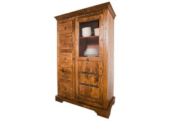 Vitrine Akazie 95x45x147 honig  lackiert OXFORD #0417
