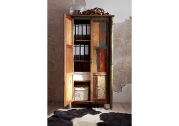 Schrank Altholz 90x45x180 mehrfarbig lackiert FABLE #12