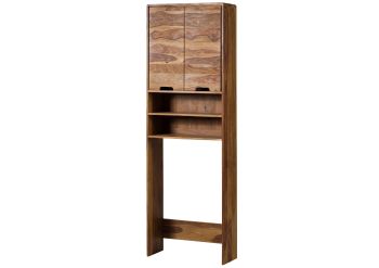 Waschmaschinenschrank Sheesham 64x26x193 natur sandgestrahlt MALMÖ 2 #250