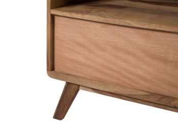 Waschbeckenunterschrank Sheesham 70x40x60 natur sandgestrahlt MALMÖ 2 #266