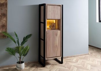 Standregal Akazie / Altholz 62x40x180 natur lackiert DENVER #105