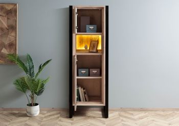 Standregal Akazie / Altholz 62x40x180 natur lackiert DENVER #105