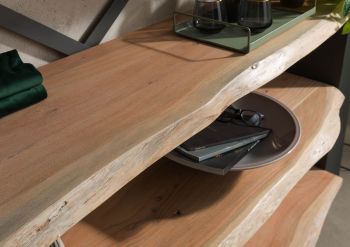 Standregal Akazie 200x40x178 natur lackiert NATURAL IDOL #110