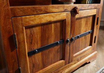 Regal Akazie 98x40x148 honig lackiert OXFORD #01006