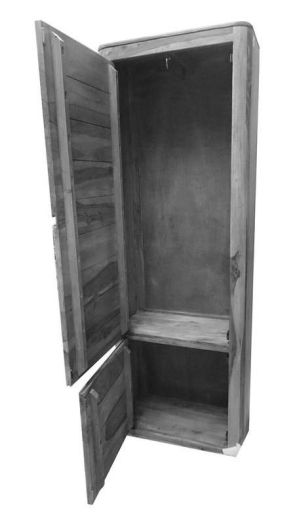 Dielenschrank Sheesham 70x37x200 smoked cherry gebeizt TORONTO #136
