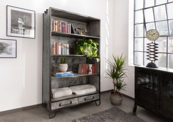 HEAVY INDUSTRY Regal 100x45x180 Mango und Eisen - Verschiedene Farben